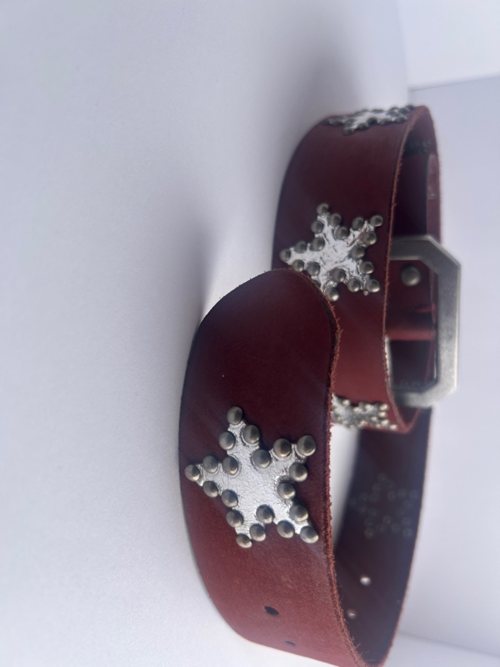 Free People Rust Brown Suede Studded Belt